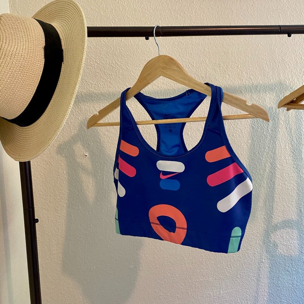 Nike Blue Multicolor Sports Bra